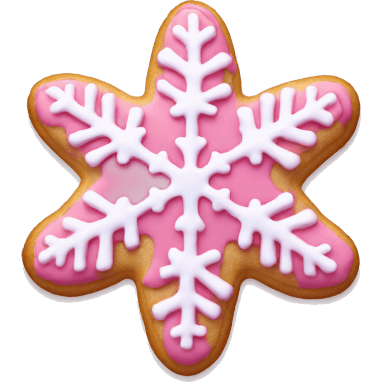 pink snowflake cookie with sprinkles emoji