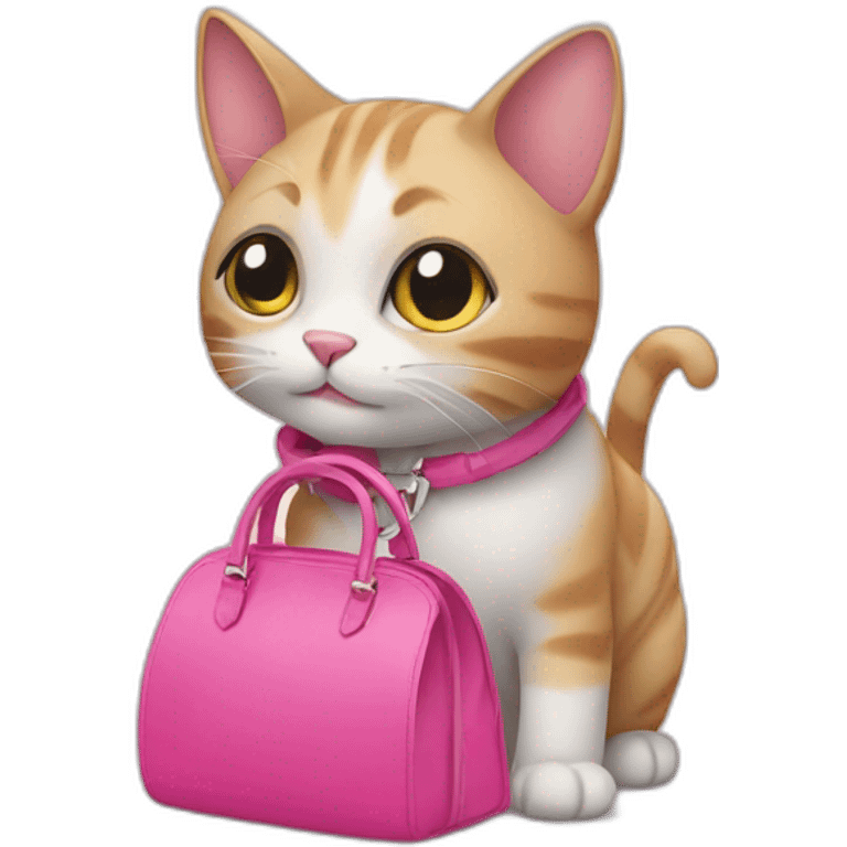 cat with pink bag emoji