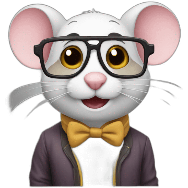 nerd mouse emoji