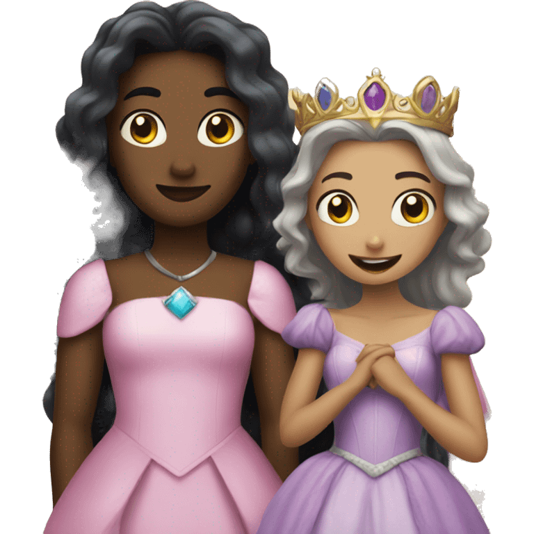 a princess and a monster emoji