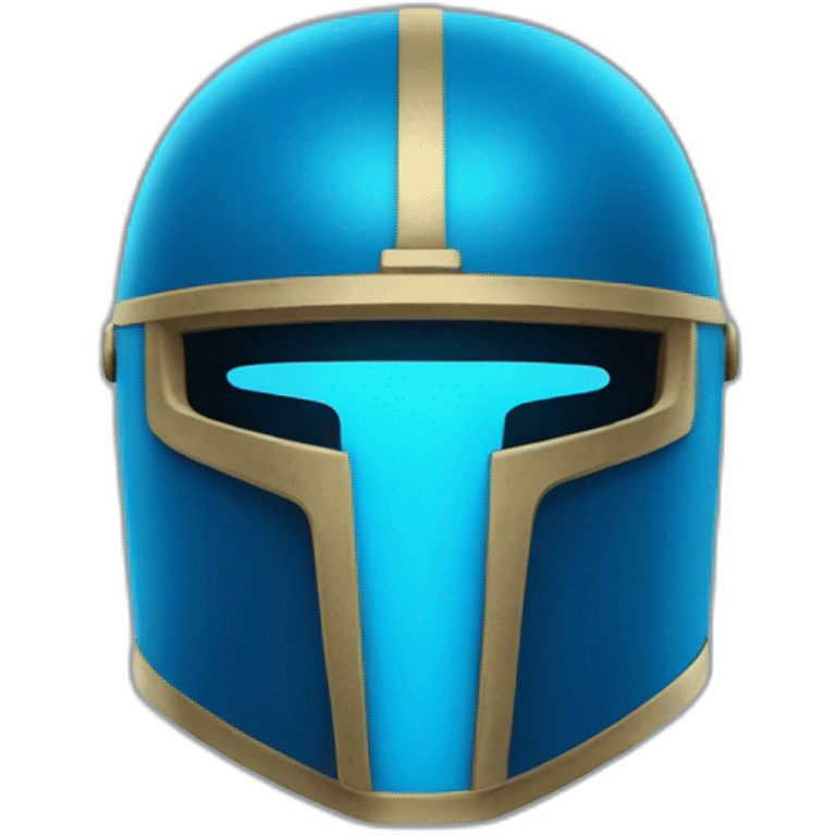 Blue mandalorisn helmet emoji