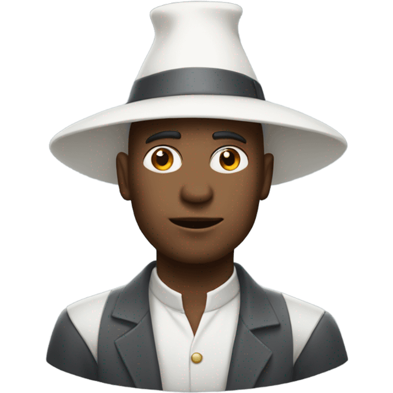 A man in a big pointy white hat  emoji