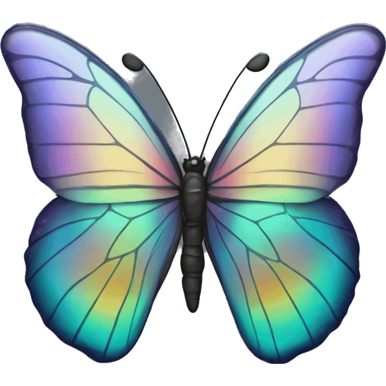 Iridescent glass butterfly emoji