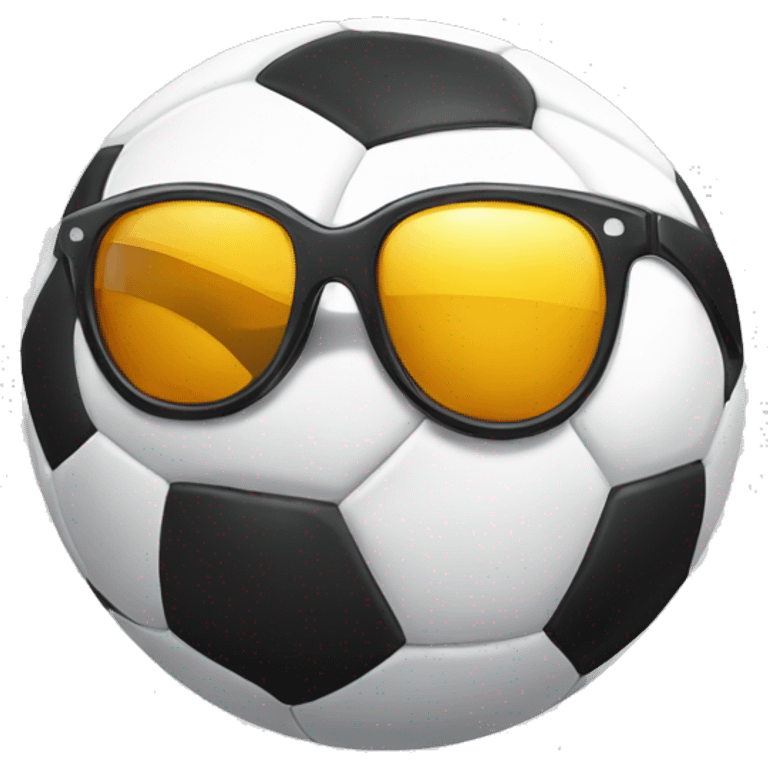 Soccer ball with sun glasses  emoji