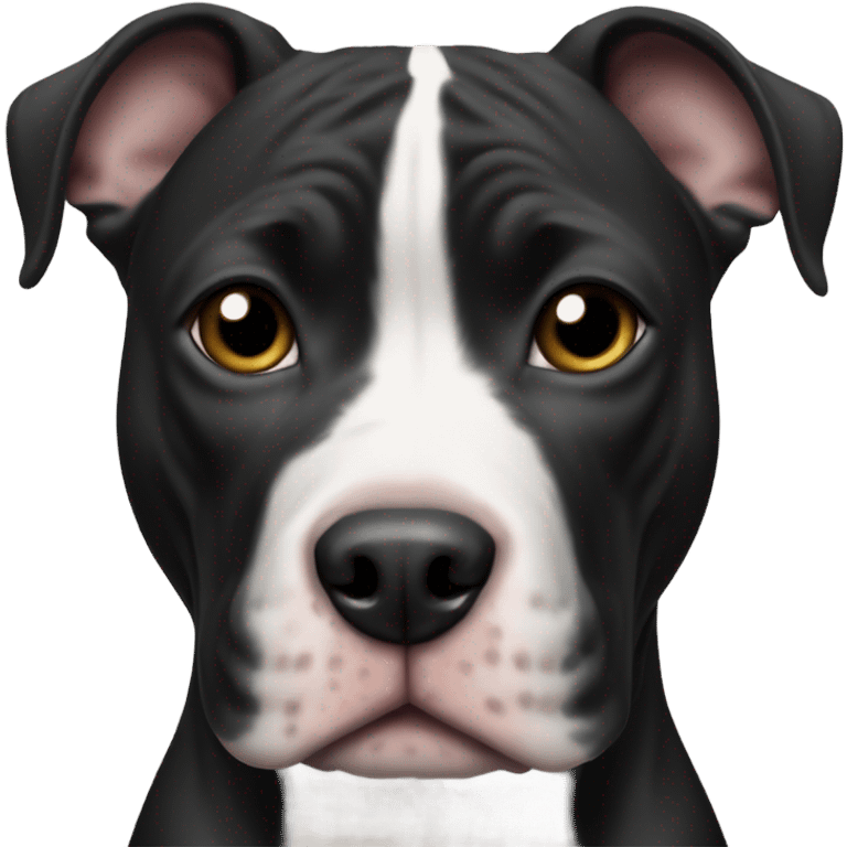 Black white pittbull emoji