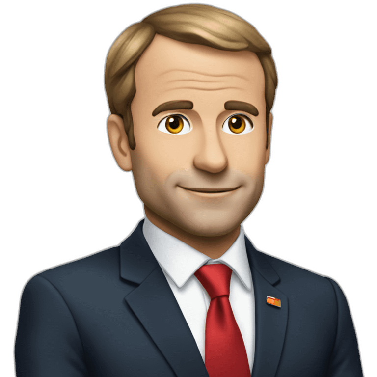 Chat sur macron emoji