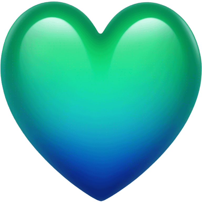 Green to blue ombré heart  emoji