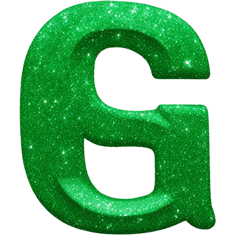 green Glitter letter G emoji