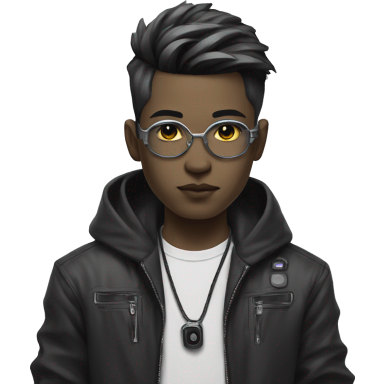 cyberpunk DJ, Korean boy emoji