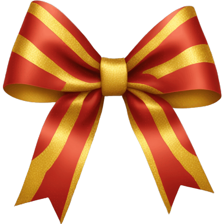 Red and gold cheer bow  emoji