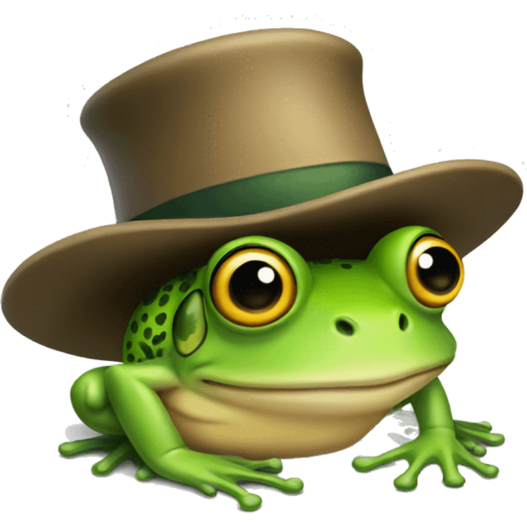 frog with a hat emoji