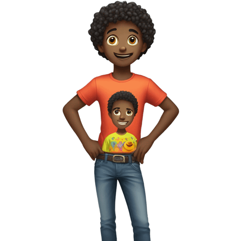 A black autistic kid emoji