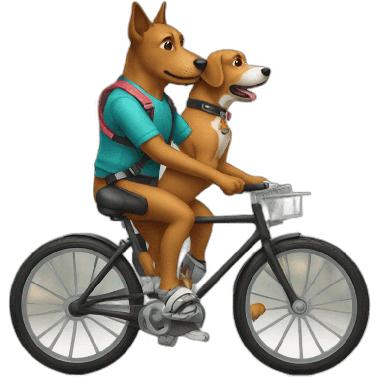 dog ride bike  emoji