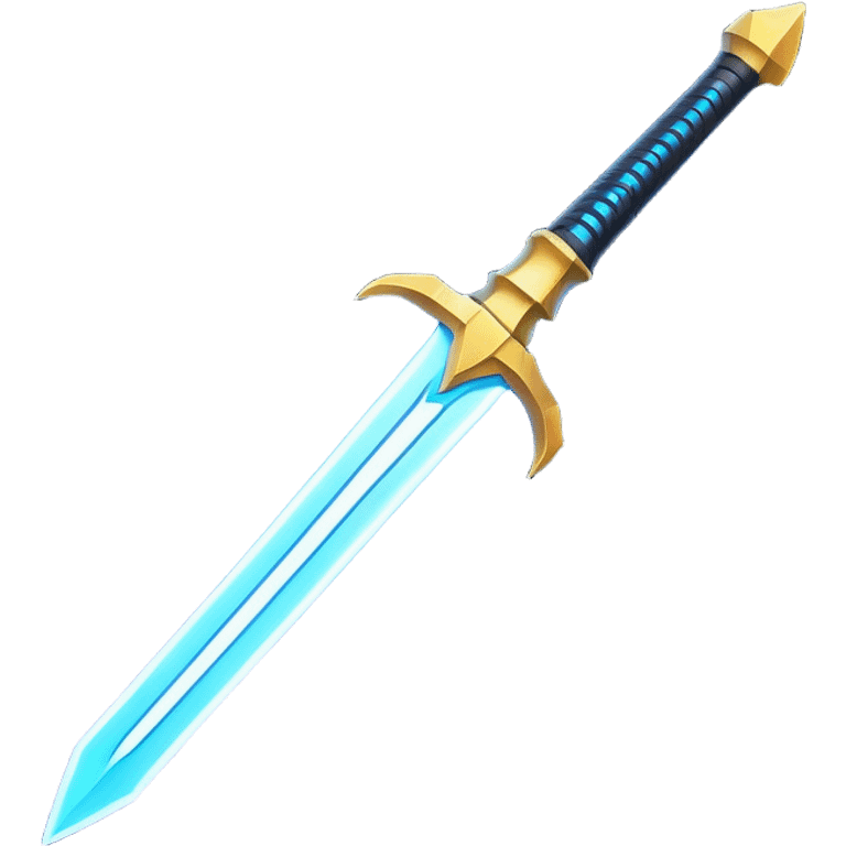 Clash of Clans aesthetic: Cinematic heroic Laser halo Sword Emoji, rendered in a 3D vector-style similar to standard emojis with minimal shading and bold, simplified shapes. A compact, vibrant energy blade with a neon-hued, glowing edge and futuristic hilt, softly glowing with a radiant cosmic charm. Simplified yet unmistakably iconic, highly detailed and consistent, glowing with a soft pulsating brilliance and high shine. Stylized with a touch of interstellar elegance and a soft glowing outline, capturing the essence of a legendary energy blade with a friendly, playful manner! emoji