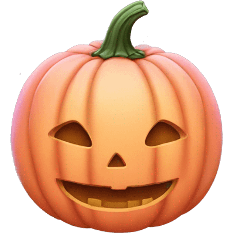 baby pink jack-o'-lantern emoji