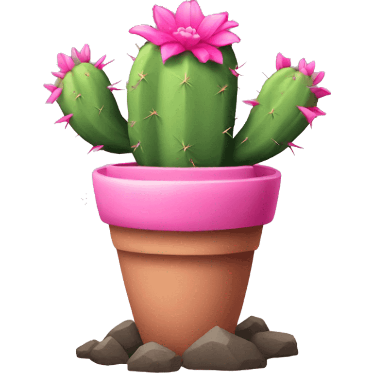 pink cactus  emoji