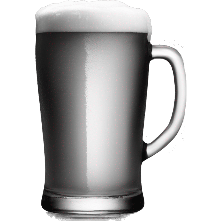 beer in black and white emoji