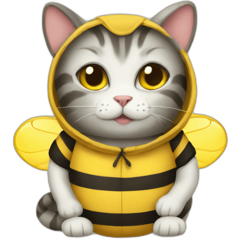 cat in a bee costume emoji