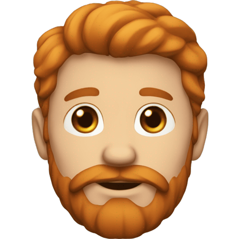 Homme chauve avec une barbe rousse emoji