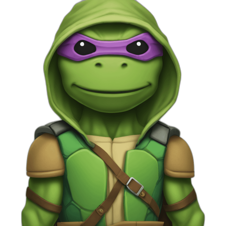 Desmond Benjamin in teenage mutant ninja turtles costume emoji