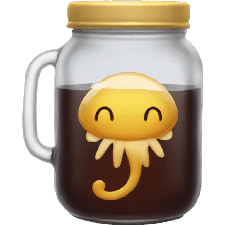 honey tea in a jar. no bee. no face. emoji