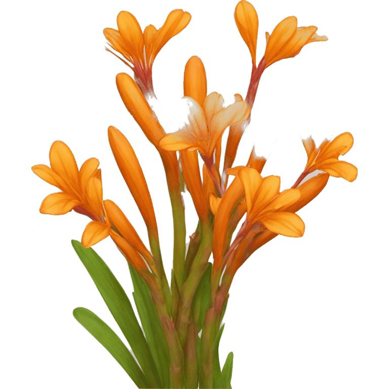 A  vibrant Butea monosperma in transparent background  emoji