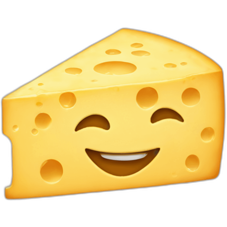 cheese with a massive smile emoji