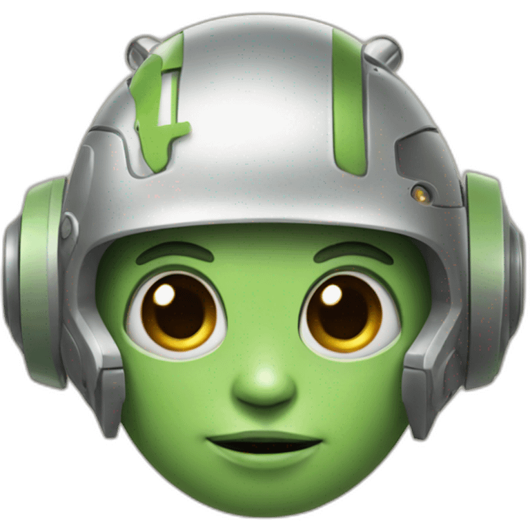 cute robot with yoda ears emoji