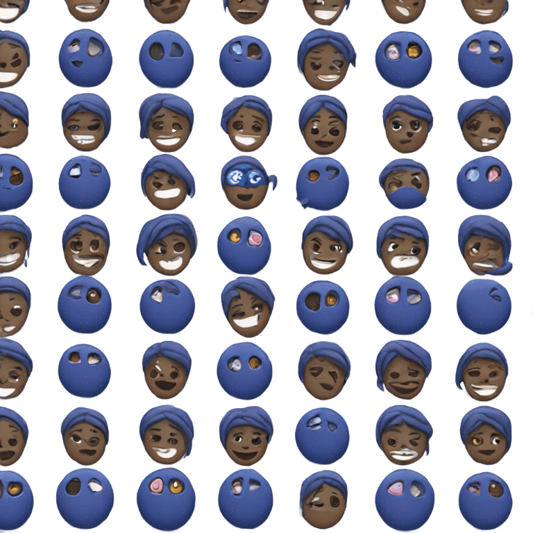 Dark blue surrounded by love emoji emoji