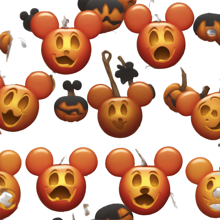 mickey mouse poison candy apple Halloween jackolantern face emoji