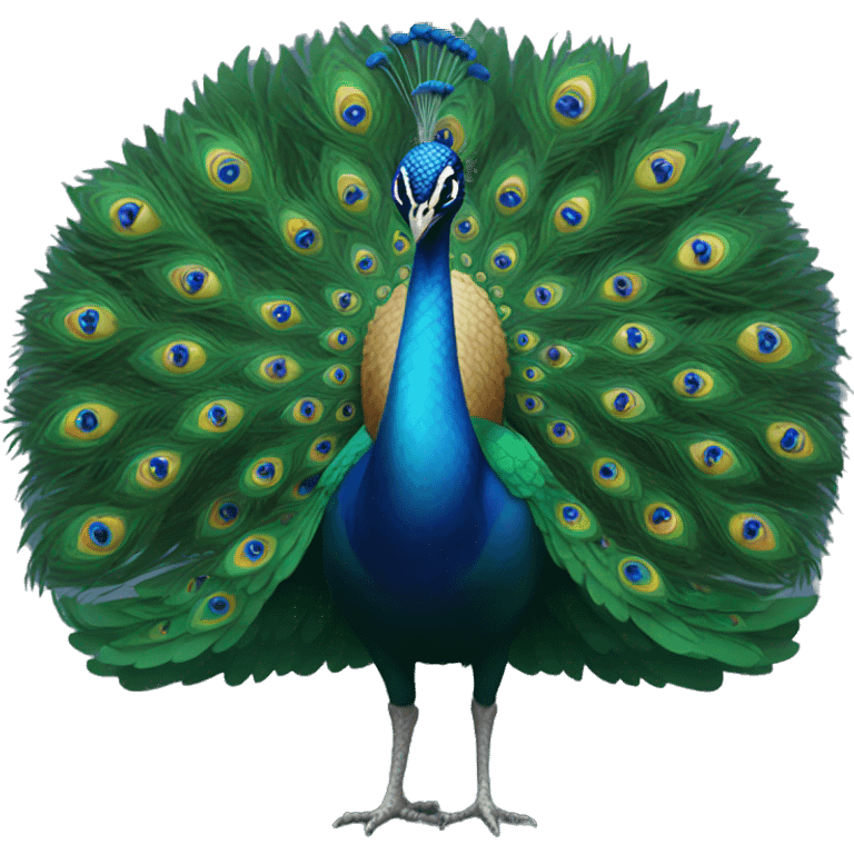 Peacock with feature emoji