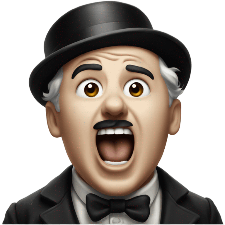 Charlie Chaplin screaming emoji