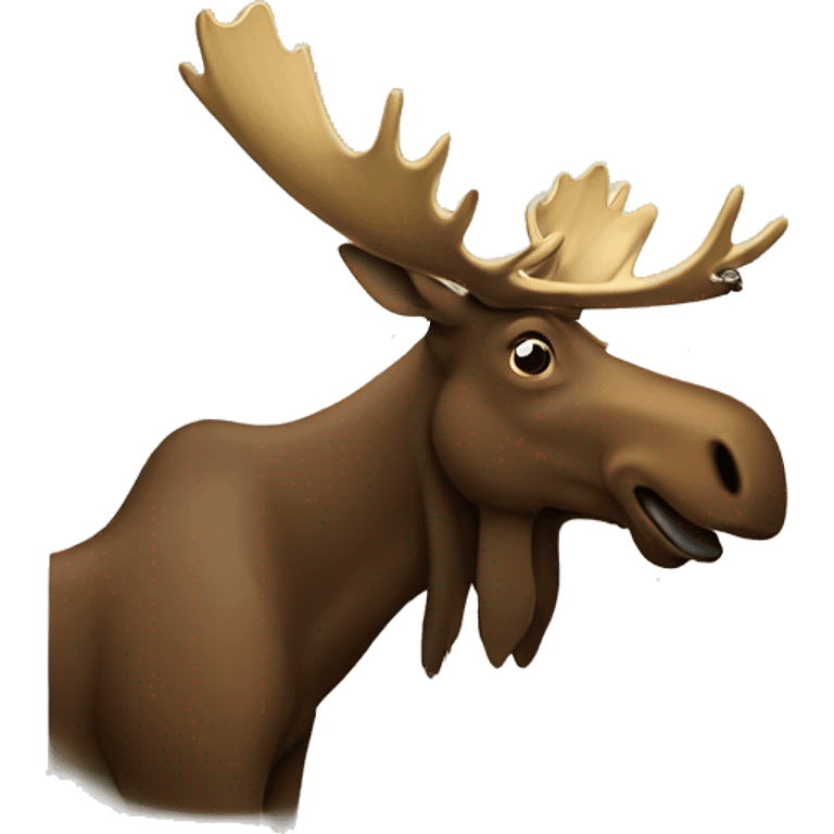 Moose smoking emoji