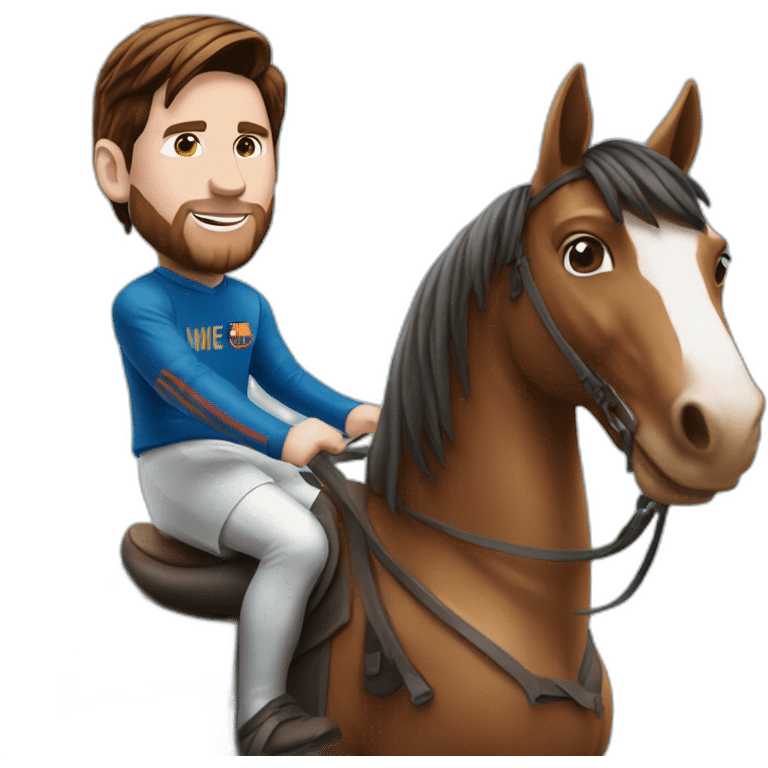 Messi sur un cheval  emoji