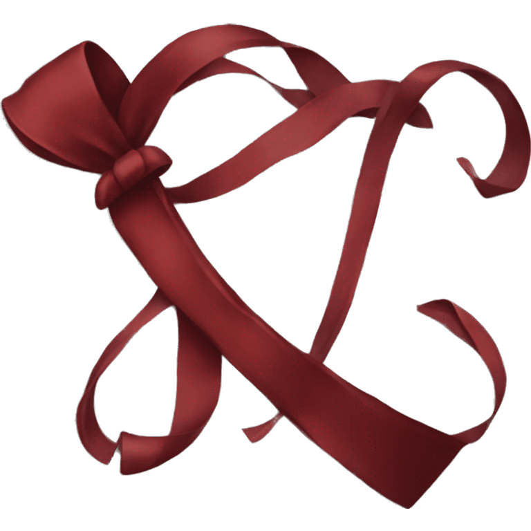 dark red bow emoji