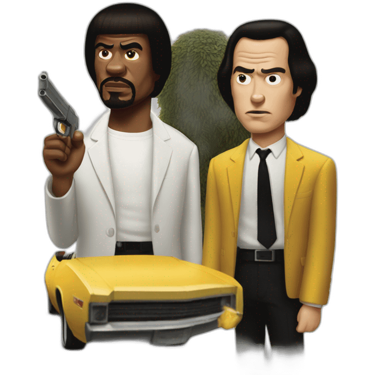 pulp fiction movie poster emoji