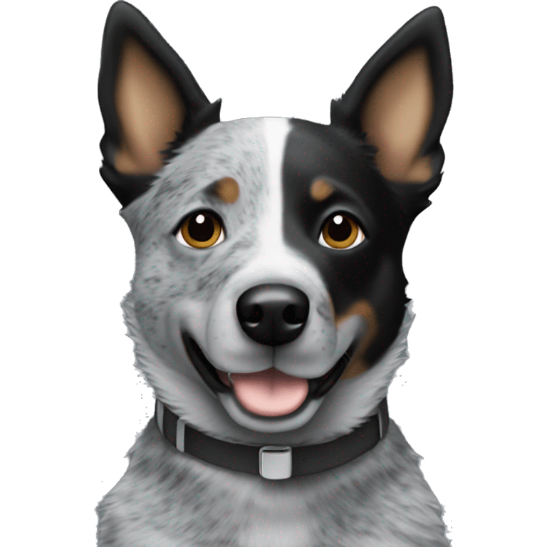 Blue heeler that is black and gray emoji