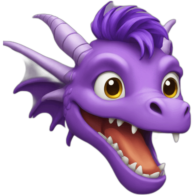 dragon with purple hair emoji