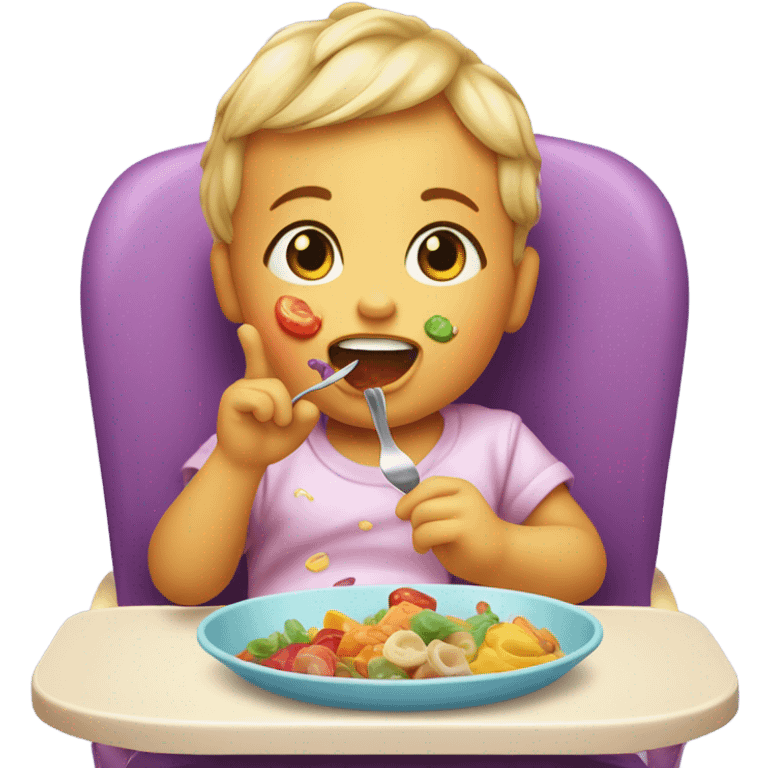 Baby eating  emoji