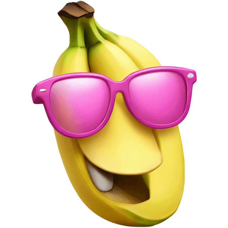 banana wearing pink sunglasses  emoji