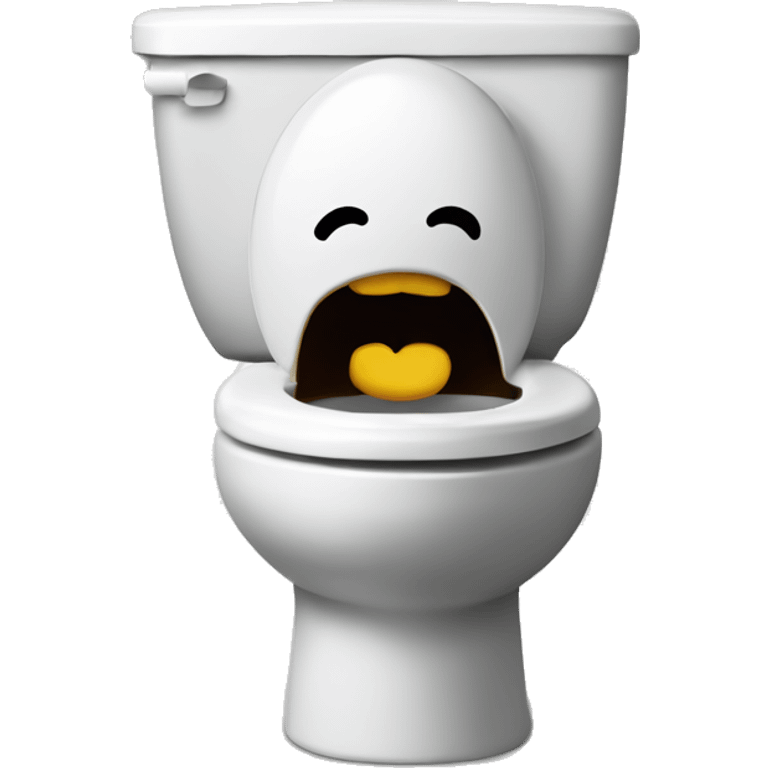 toilet with head popping out of the toilet  emoji