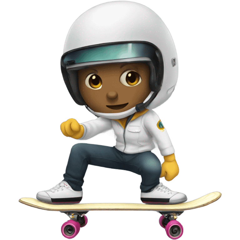 Cockpit on a skateboard emoji