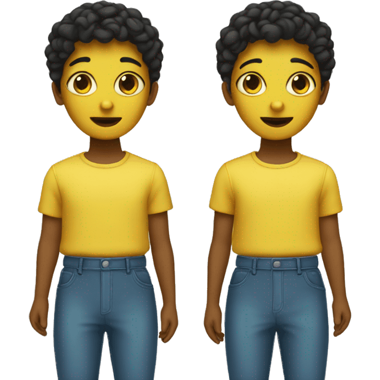 Two yellow Gemini twins  emoji