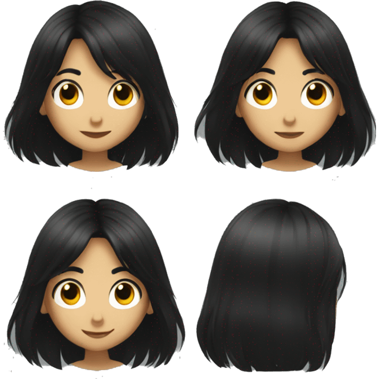 long black hair boy dj  emoji