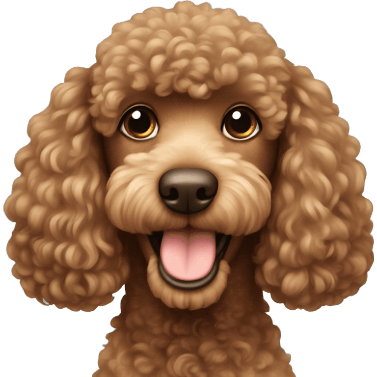 Brown poodle emoji