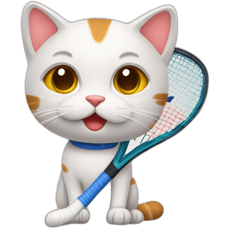 cute cat padel emoji