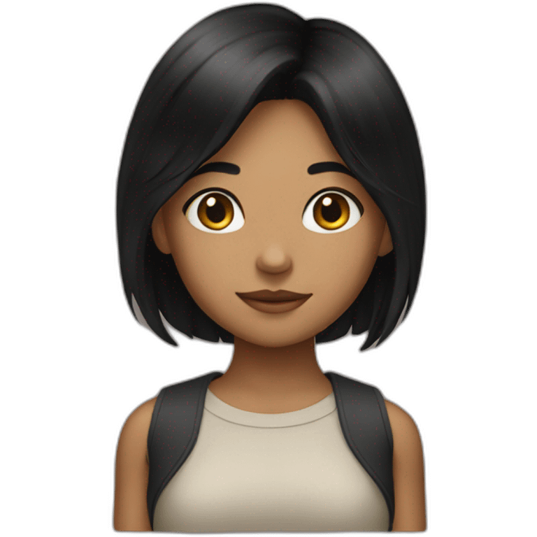 The girl with black hair emoji