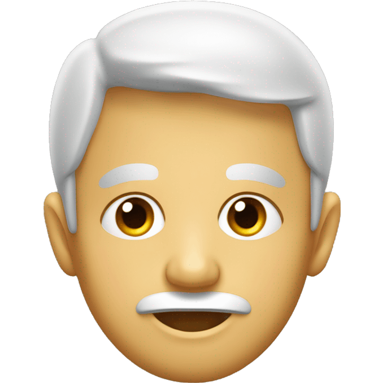 cabeza grande con ojos pequeños emoji