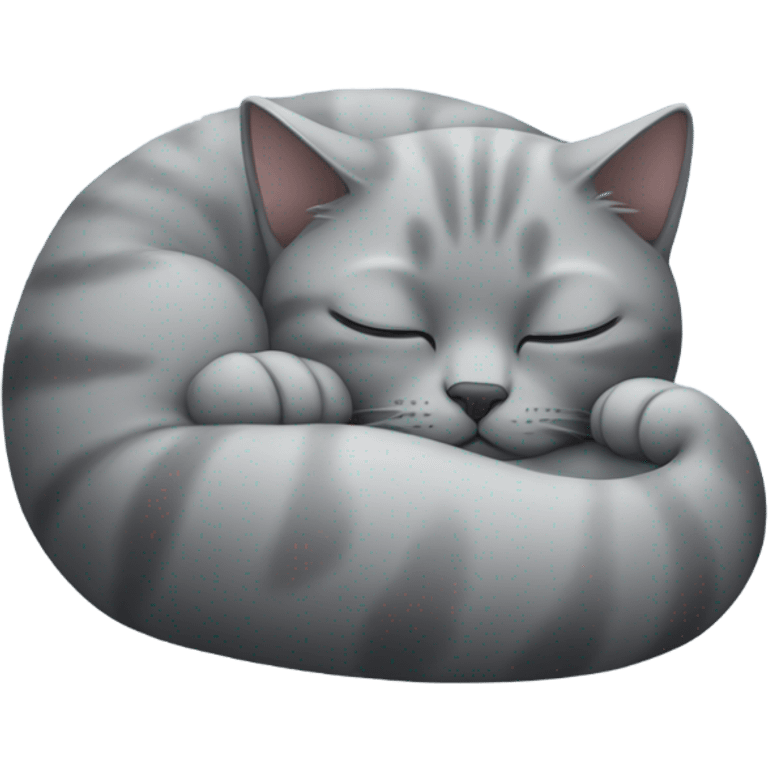 Sleeping cat grey emoji