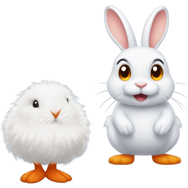 Rabbit and duck emoji